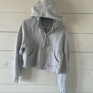 Gray Hooded Sweatshirt with Logo Lululemon